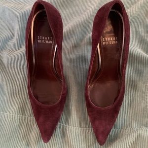 Deep Purple suede Stuart Weitzman “85 pump”
